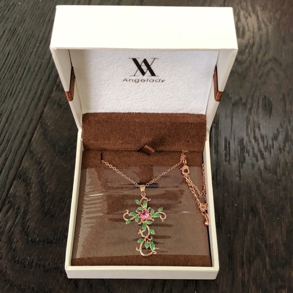 angelady Jewelry - NWT / NIB - ANGELADY ‘Dream Of Eden’ Beaded Cross Necklace Pendant